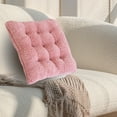 thumbnail image 5 of KQJQS Chair Cushion with Ties for Dining Indoor Seat Cushions Non Slip Square Chair Pad 15.7"x15.7" Office Seat Cushion Warm Fabric Floor Cushion for Kid Adult Reading Pink, 5 of 6