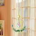 thumbnail image 5 of Clearance! Top Glass Double Rings Moon for Car Chandelier Garden Window Hanging Ornament Rainbow Maker Colorful Home Decor Housewarming Gifts 1X Crystal Pendant, 5 of 5