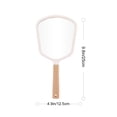 thumbnail image 2 of OULII 1 Pc Elliptical Handheld Mirror Solid Wood High Definition for Men, 2 of 8