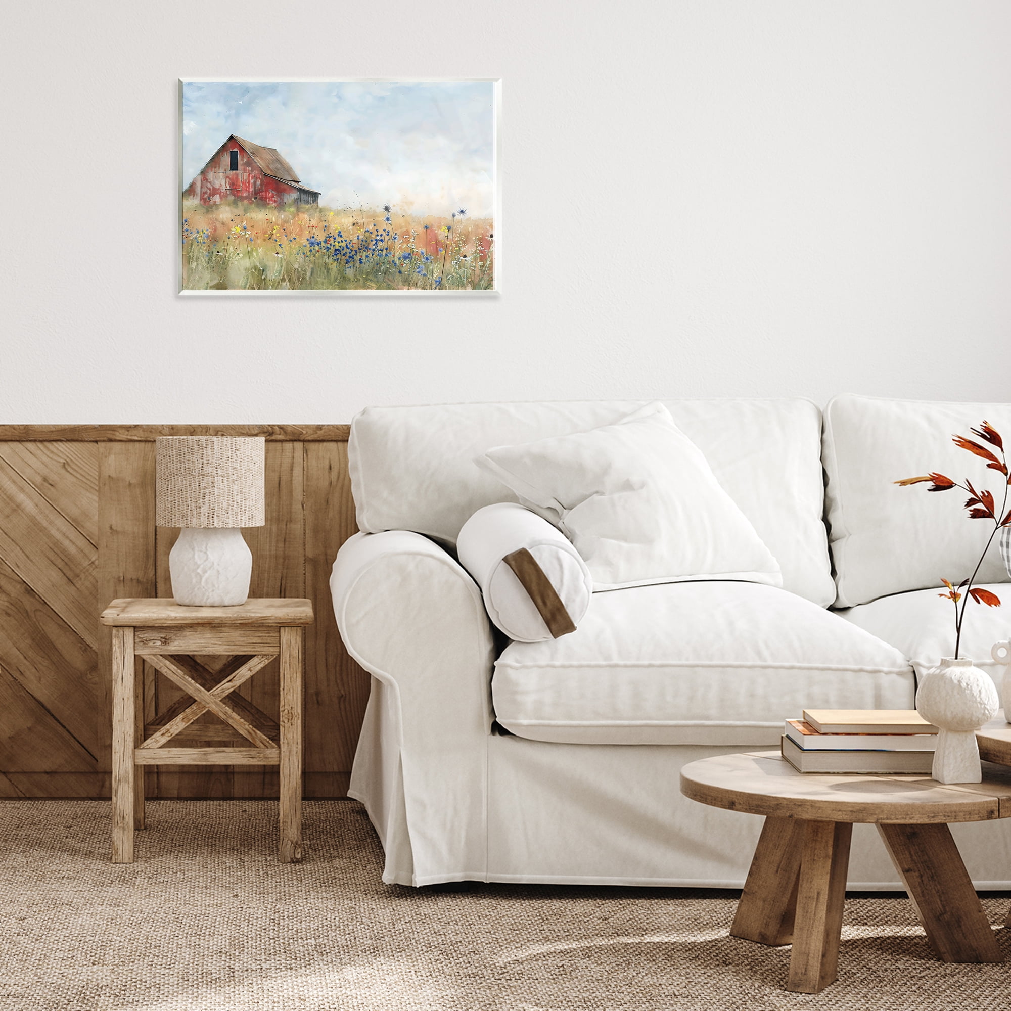 Stupell Industries Rustic Barn in Colorful Meadow Wall Plaque Art, design by Creative Studio