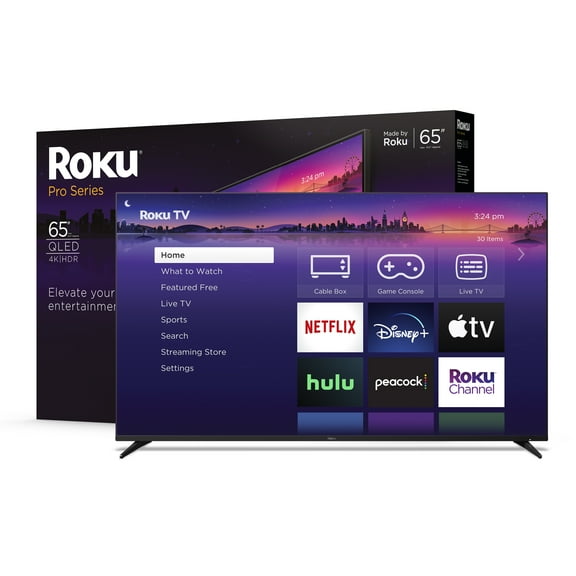 Roku 65-Inch Pro Series 4K QLED Roku TV with Dolby Vision IQ, 120Hz Refresh Rate, Backlit Voice Remote Pro