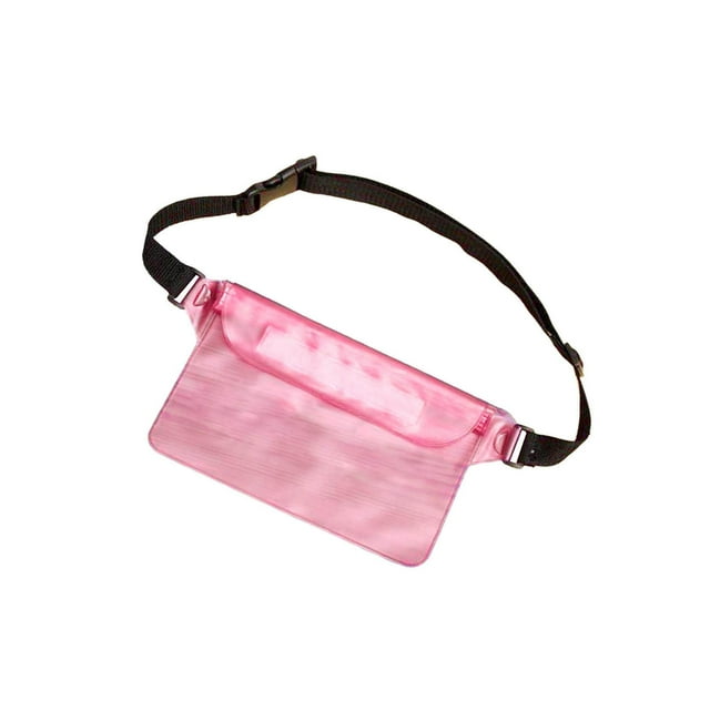 Xingzhi Swimming Waterproof Pouch Dry Bag with Adjustable Waist Strap Pink