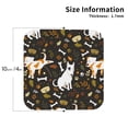 thumbnail image 2 of Fuzoiu Bones And Leaves Print Leather Coasters Set,Drink Coasters Set of 4,for Tabletop Protection, Durable PVC Coasters,Home Décor and Housewarming Gift-Square, 2 of 6