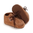 thumbnail image 5 of Baby Boys Girls Lace Up Leather Sneakers Soft Rubber Sole Infant Moccasins Newborn Oxford Loafers Anti-Slip Toddler Wedding Uniform Dress Shoes, 5 of 5