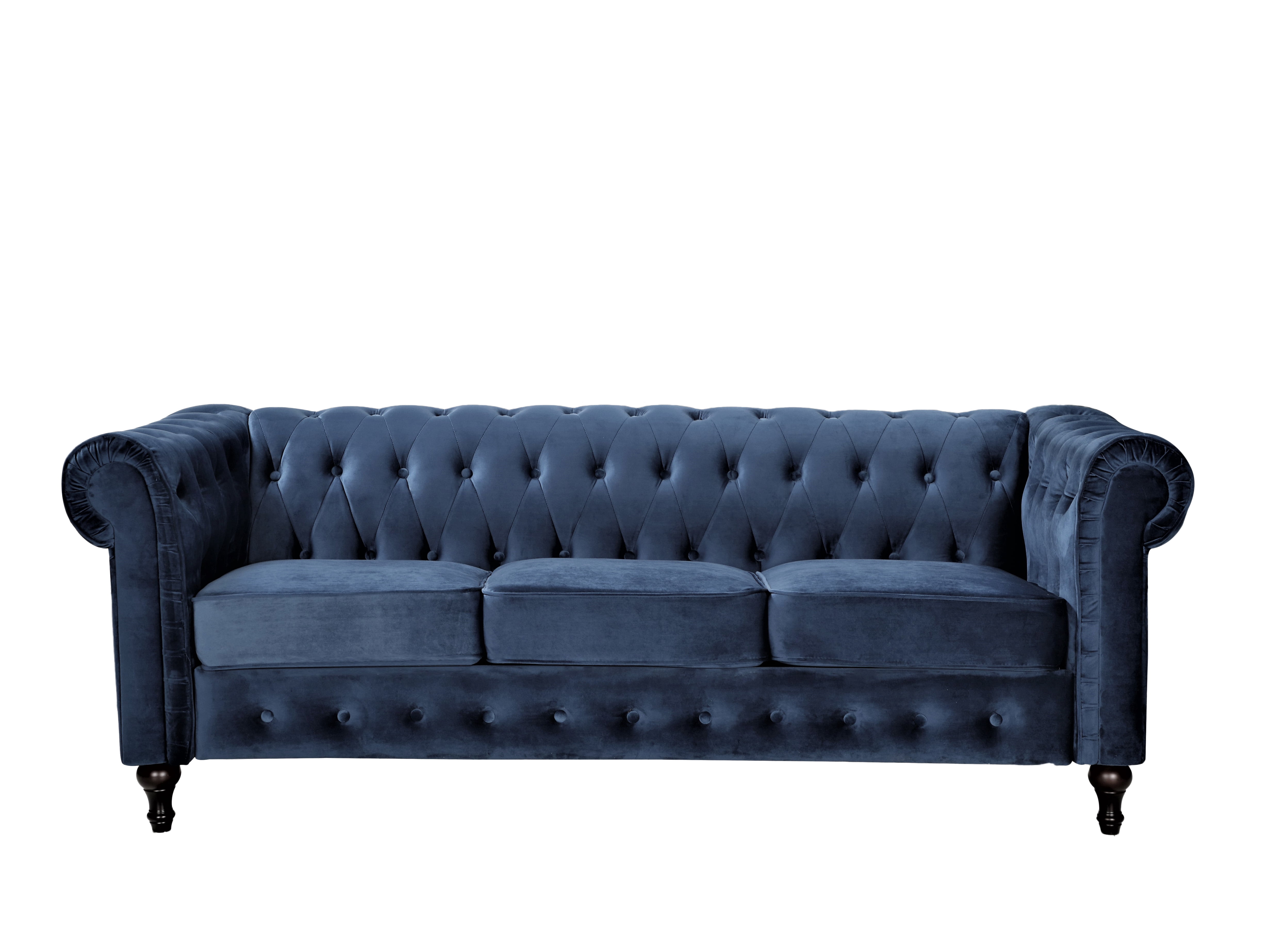 Uspridefurniture Fender 3 Pcs Living Room Set, Chair Coveseat Sofa,Blue