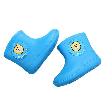 

Binmer Toddler Kids Baby Boys Girls Cartoon Rubber Waterproof Rain Shoes Rain Boots