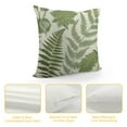 thumbnail image 4 of JRXY  Throw Pillow Cover Green Leaf Floral in Vintage Style Leaves and Herbs Boxwood Seeded Eucalyptus Fern Maidenhair Decorative Pillow Case Home Decor Square Pillowcase White, 4 of 5