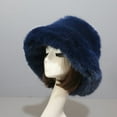 thumbnail image 3 of D-GROEE Bucket Hat Women's Oversized Fluffy Wide Brim Hat Girls' Plush Winter Hat Fisherman Hat Warm Windproof Cap, 3 of 5
