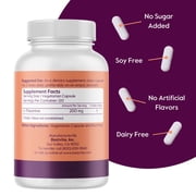 L-Theanine 200mg (360 Vegetarian Capsules) (120 x 3) - No Stearates - Vegan - Non GMO - Gluten Free