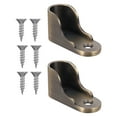 thumbnail image 2 of GOOHOCHY Los soportes de varilla del armario 2 unids admiten la base de la brida del zócalo de la varilla del armario (bronce), 2 of 7