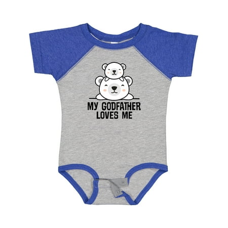 

Inktastic My Godfather Loves Me Godson Bear Gift Baby Boy or Baby Girl Bodysuit