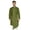 Olive Green, variant on Atasi Casual Solid Long Sleeve Cotton Kurta For Indian Mens Mandarin Collar Irregular Hem Ethnic Shirt