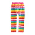 thumbnail image 2 of Godderr Baby Kids Girls Leggings Rainbow Striped Casual Tights Pants Toddler Stretchy Pant Stripes Printed Pants Size 2-8Years, 2 of 7