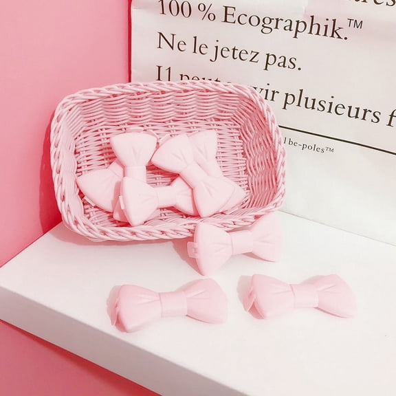 GOOHOCHY Sealing Clips for Reusable and Plastic Clips in Pink Bowknot Shape 4PCS Pack