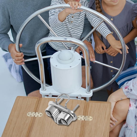 OULII Plated Silver Stainless Steel Marine Cam Cleat with Swivel Hinge for Reliable Rope Control on Boats