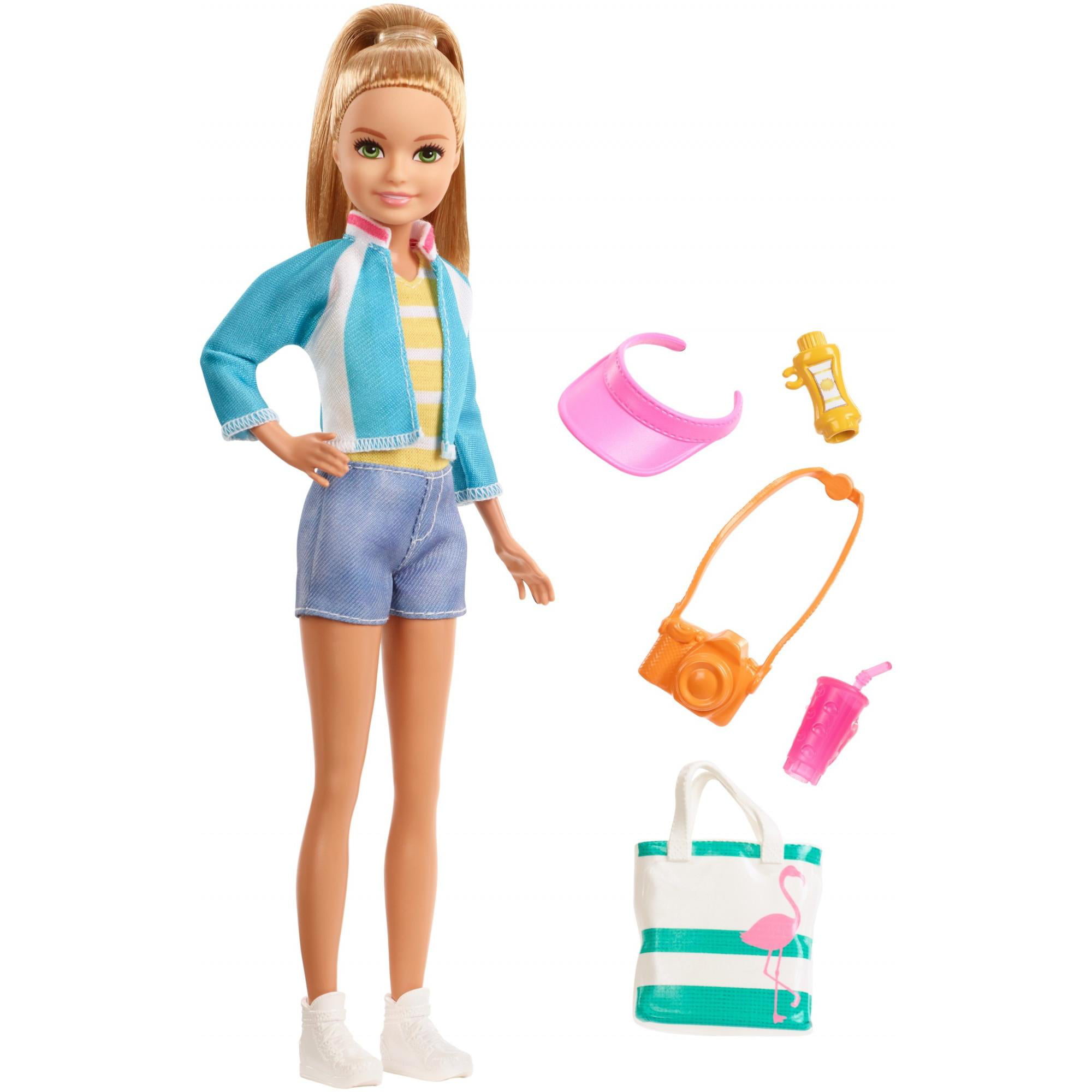 Barbie Stacie Travel Doll with 5 Tourist Themed