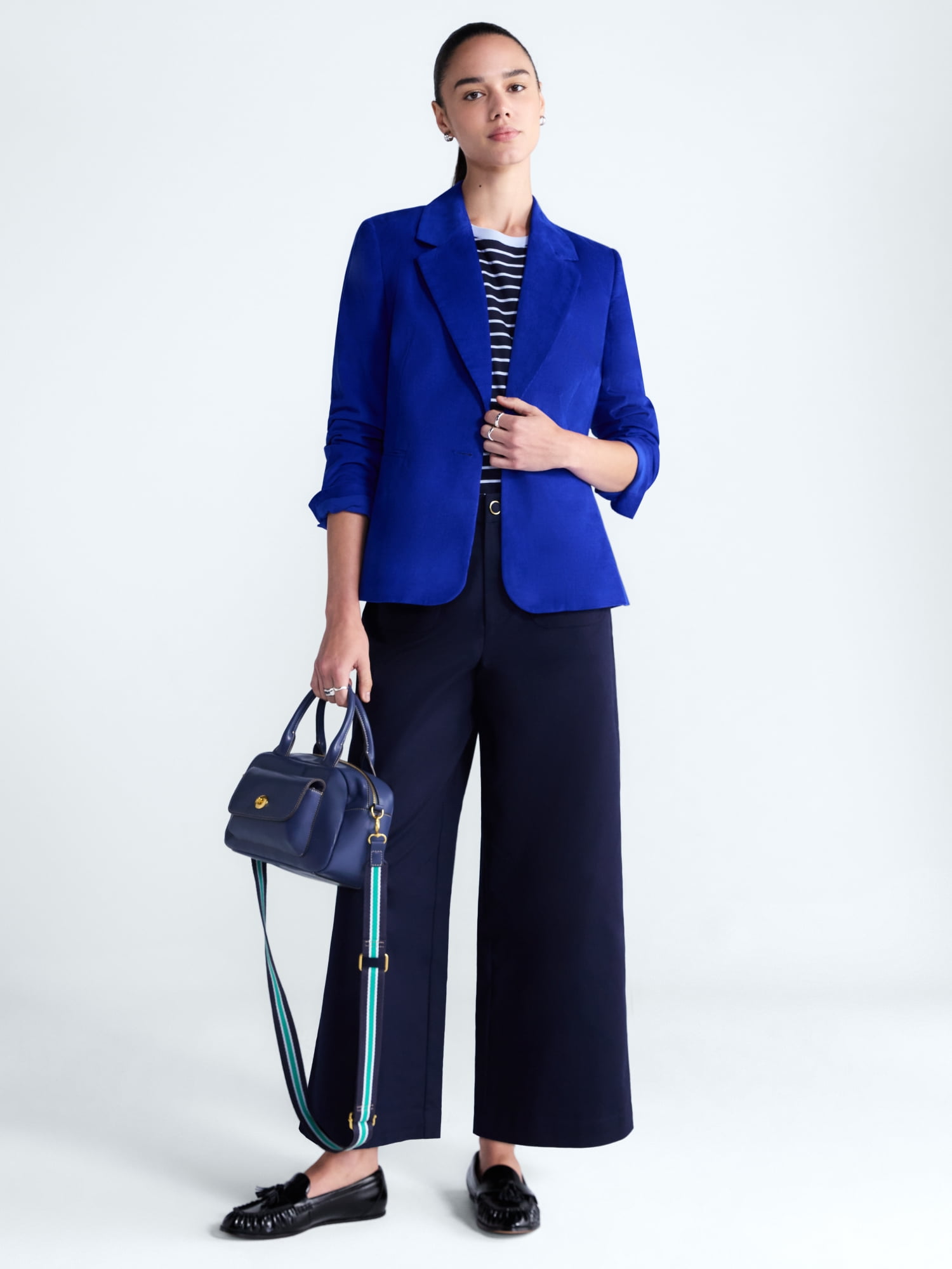 Free Assembly Women's and Women's Plus The Belmont Single Breasted Corduroy Blazer, Sizes XS-4X