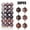 Coffee, variant on Christmas Tree Baubles 36Pcs, Rvkxad 3cm Plastic Glitter Christmas Ball Ornaments, Shatterproof Hanging Decor for Tree Party Home Wedding Centerpiece