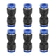 thumbnail image 1 of Conectores Rectos Rápidos Uxcell, Conector Recto de Plástico, Conector de Presión para Conexión de Manguera de Aire para Sistema Neumático, Tubo OD de 6 mm (1/4"), 1 of 6