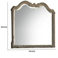 thumbnail image 4 of Wooden Molded Frame Mirror with Scalloped Design Top Taupe Brown - Saltoro Sherpi, 4 of 4