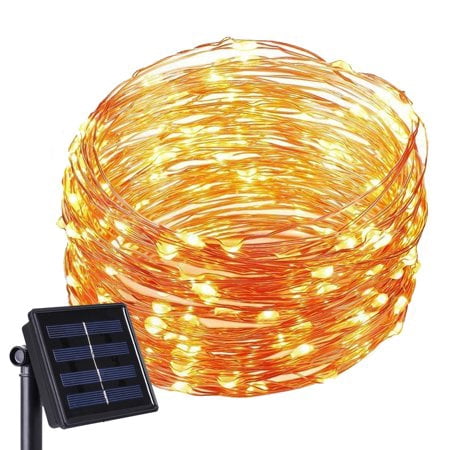 Solar Powered String Lights Use for Outdoor or Indoor,120 Micro LEDs Light String with 20ft Long Ultra Thin String Copper (Best Way To Use Solar Power At Home)