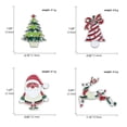 thumbnail image 5 of Gymnture 4 Pcs Christmas Breastpin Zinc Alloy Christmas Brooches Lapel Accessary Brooch Gift Costume Props Decor (A00124,A00121,A00122,A00123), 5 of 10