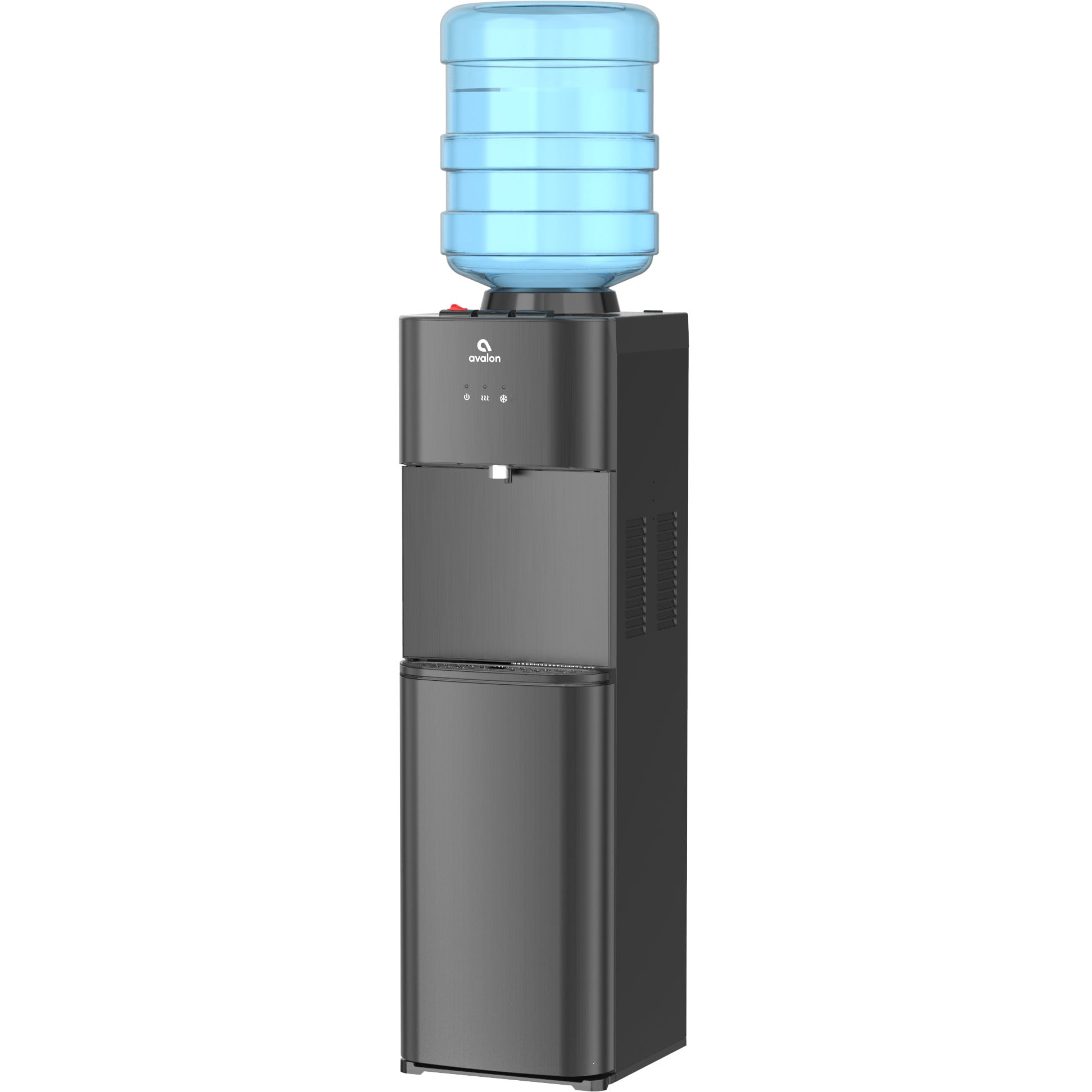 Avalon Top Loading Water Cooler Dispenser - 3 Temperature, Child Safety Lock, Innovative Design, UL Listed- Black Stainless Steel