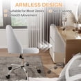 thumbnail image 6 of Aidoly Swivel Vanity Chair with Adjustable Height - Padded Desk Seat with Metal Base for Home Office & Dressing Area, Grey, 6 of 6