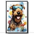 thumbnail image 2 of Welsh Terrier Dog Canvas Wall Art,Pet Canvas Painting Puppy Artwork,Colorful-Watercolor Original Artwork Print For Bedroom, Bathroom Wall Art decor, 2 of 6