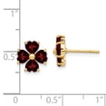 thumbnail image 3 of 14K Yellow Gold Earring Button Women'S Garnet Heart Red 9 mm, 3 of 3