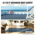 thumbnail image 2 of VEVOR Boat Carpet 6x18' Indoor Outdoor Marine Carpet Rug - Size Optional - 32 oz. waterproof patio Anti-slide rug, Gray, 2 of 9