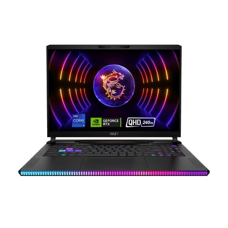 MSI Raider GE78HX 17” 240Hz QHD+ Gaming Laptop: Intel Core i9-13950HX, NVIDIA Geforce RTX 4090, 64GB DDR5, 2TB NVMe SSD, Thunderbolt 4, Cooler Boost 5, Win 11 Pro: Gray 13VI-086US