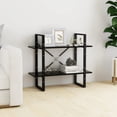 thumbnail image 1 of vidaXL 2-Tier Book Cabinet Black 80x30x70 cm Engineered Wood, 1 of 4