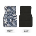 thumbnail image 3 of Crystal Fleece Car Floor Mats Set Of Four - Bottom Injection Molded For Easy Installation To Prevent Interior Contamination Suitable For Most Cars Zebra Print Style Steelblue_3, 3 of 7