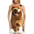 thumbnail image 1 of Lukts Happy Fluffy Robe Sans Manches pour Femmes, Robe d'Été à Col Rond avec Poches, Adaptée à la Vie Quotidienne, Plage, Fête, 1 of 7