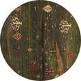 thumbnail image 1 of Ahgly Company Indoor Round Abstract Brown Contemporary Area Rugs, 8' Round, 1 of 4