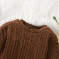 thumbnail image 5 of BLVB Newborn Baby Girl Boy Knitted Crewneck Sweatshirt Romper Long Sleeve Infant Baby Sweater Bodysuit Tops Clothes, 5 of 7