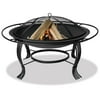 Endless Summer 34.6 Inch Black Steel Ring Wood Burning Fire Pit | WAD1050SP