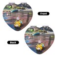 thumbnail image 2 of Pofeuu Pikmin for Portable Pocket Makeup Mirror PU Cover Compact Travel Mirror with Normal and Magnifying Double Sided Glass-Heart Shape, 2 of 9