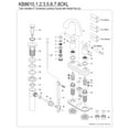 thumbnail image 6 of Kingston Brass KB8615CKL Kaiser Double-Handle 4" Centerset Bathroom Faucet with Pop-Up Drain, Oil Rubbed Bronze, 6 of 7