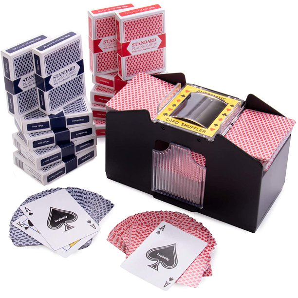Game Night Bundle - 4 Deck Electric Card Shuffler + 12 Decks - Walmart.com - Walmart.com