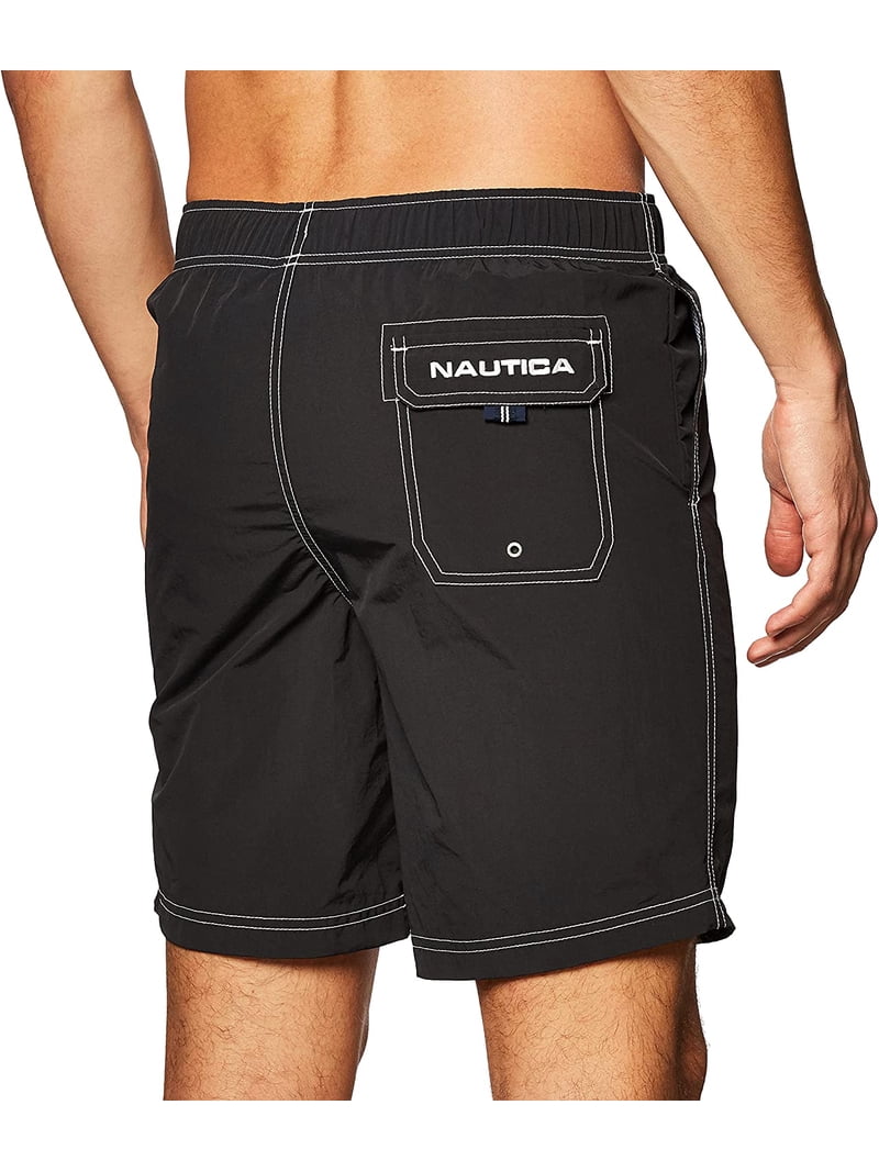 Nautica Swimsuits For Men Nautica Men's Standard Solid Quick Dry Classic Logo Swim Trunk Men's Quick Dry Swim Trunks