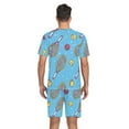 thumbnail image 6 of joogoo Men's Pajama Set Tennis Racket and Balls V-Neck Pj Shorts Set 2 Piece Loungewear Sleepwear XXL, 6 of 7