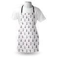 thumbnail image 3 of Owl Apron Cartoon Style Illustration of Cute Owls on the Branches Mysterious Woods Print, Unisex Kitchen Bib Apron with Adjustable Neck for Cooking Baking Gardening, Eggplant White, by Ambesonne, 3 of 3