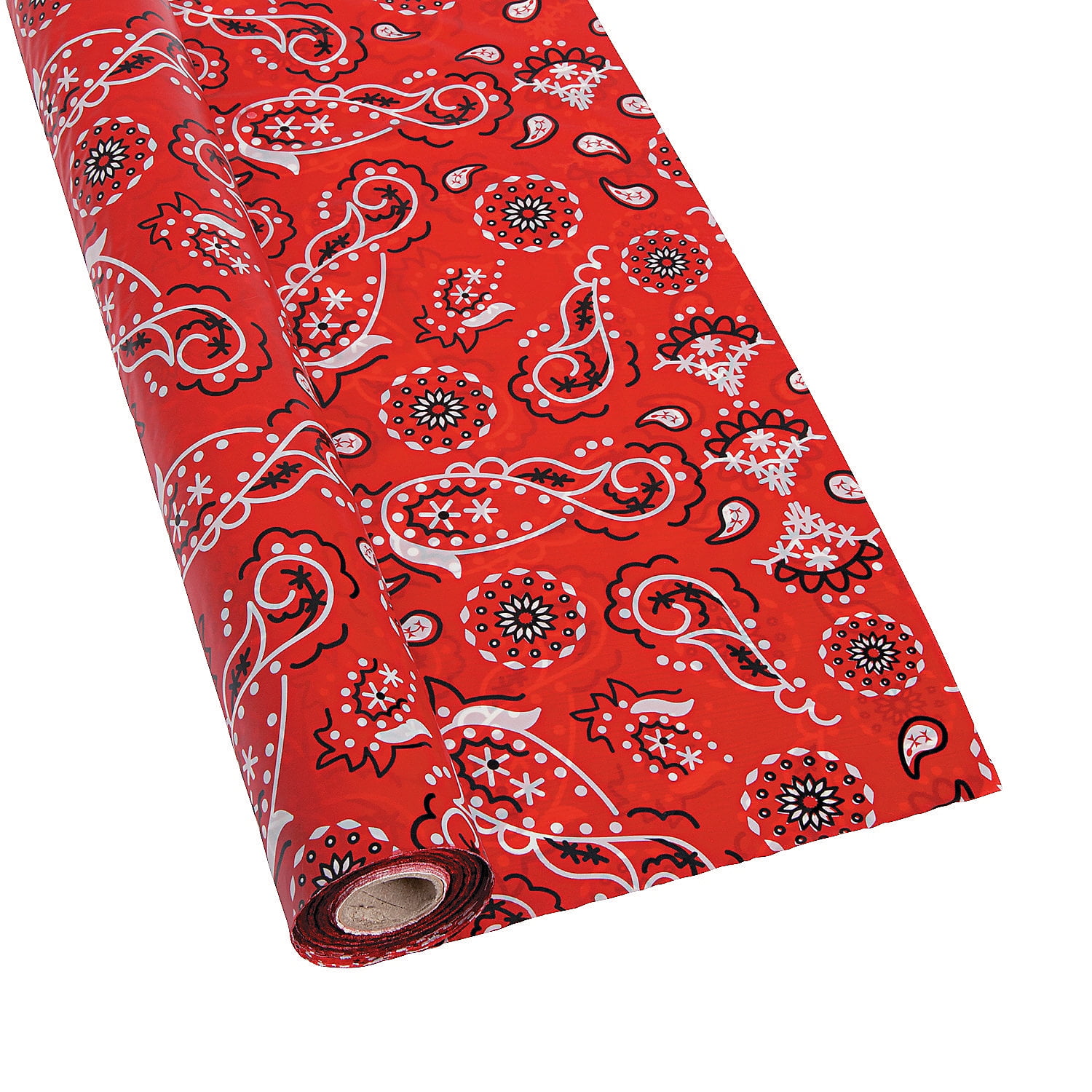 Red Bandana Tablecloth Roll Party Supplies 1 Piece