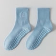 thumbnail image 5 of Fengactive Womens Pilates Grip Socks Non Slip Yoga Socks with Pink Scalloped Edge Ribbed Crew Socks for Barre, 5 of 8