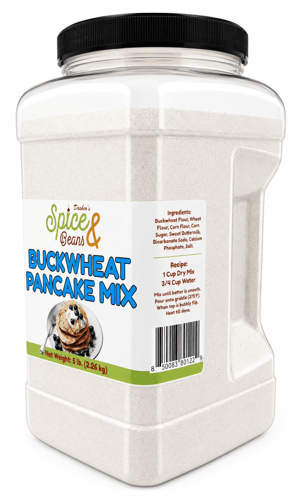 Buckwheat Pancake Mix | Earthy and Nutty Flavor | By Dasher's Spice & Beans | 5 lb.