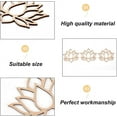 thumbnail image 4 of 24 Pack Lotus Dream Catcher Rings 4x3.4 Inch Wooden Macrame Hoops Smooth Unfinished Macrame Rings Flower Shape Macrames Ring for DIY Crafts Projects Home Wall Hanging Decoration, 4 of 8