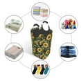 thumbnail image 5 of KLL Sunflowers Laundry Hamper,Large Canvas Fabric Lightweight Storage Basket Toy Organizer Dirty Clothes Collapsible Waterproof, 5 of 6