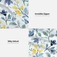 thumbnail image 3 of Yellow Blue Floral Throw Pillow Covers 20x20 Inch Set of 2 Spring Sage Green Pillow Covers Farmhouse Flowers Leaves Outdoor Pillowcase Square Cushion Covers for Home Sofa Bedroom, 3 of 6